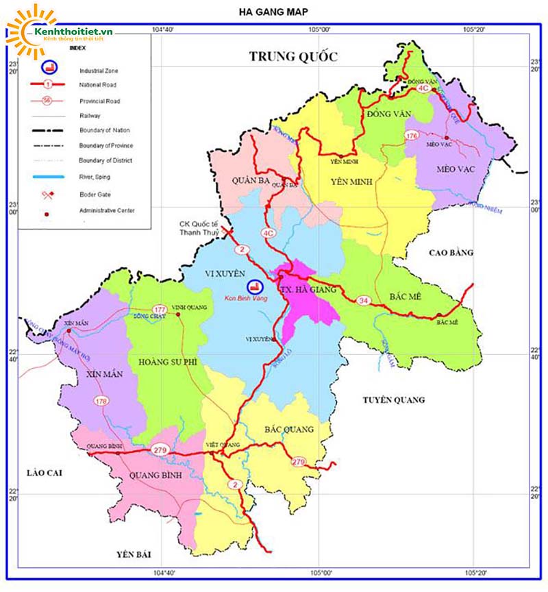 Vị trí địa lý tỉnh Hà Giang